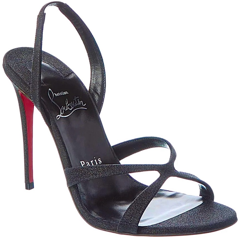Christian Louboutin Emilie 100 Leather Slingback Sandal Heels Brand New